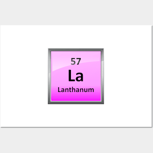 Lanthanum Periodic Table Element Symbol Posters and Art